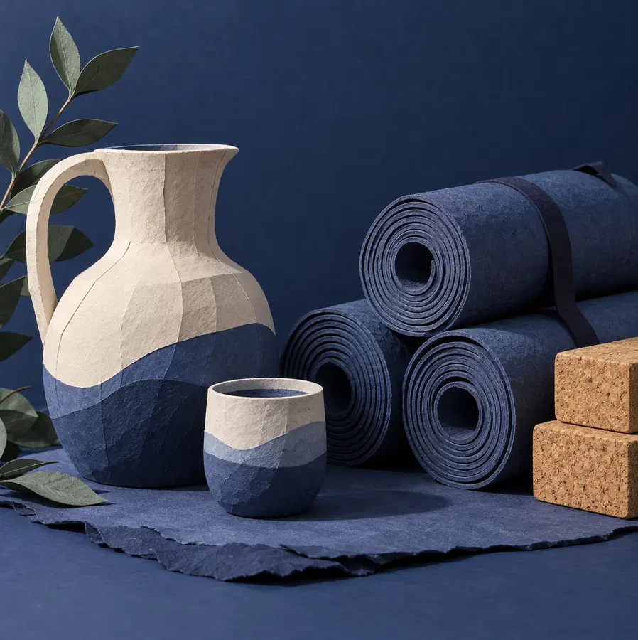 Illustration of wellness businesses equipment and workspace